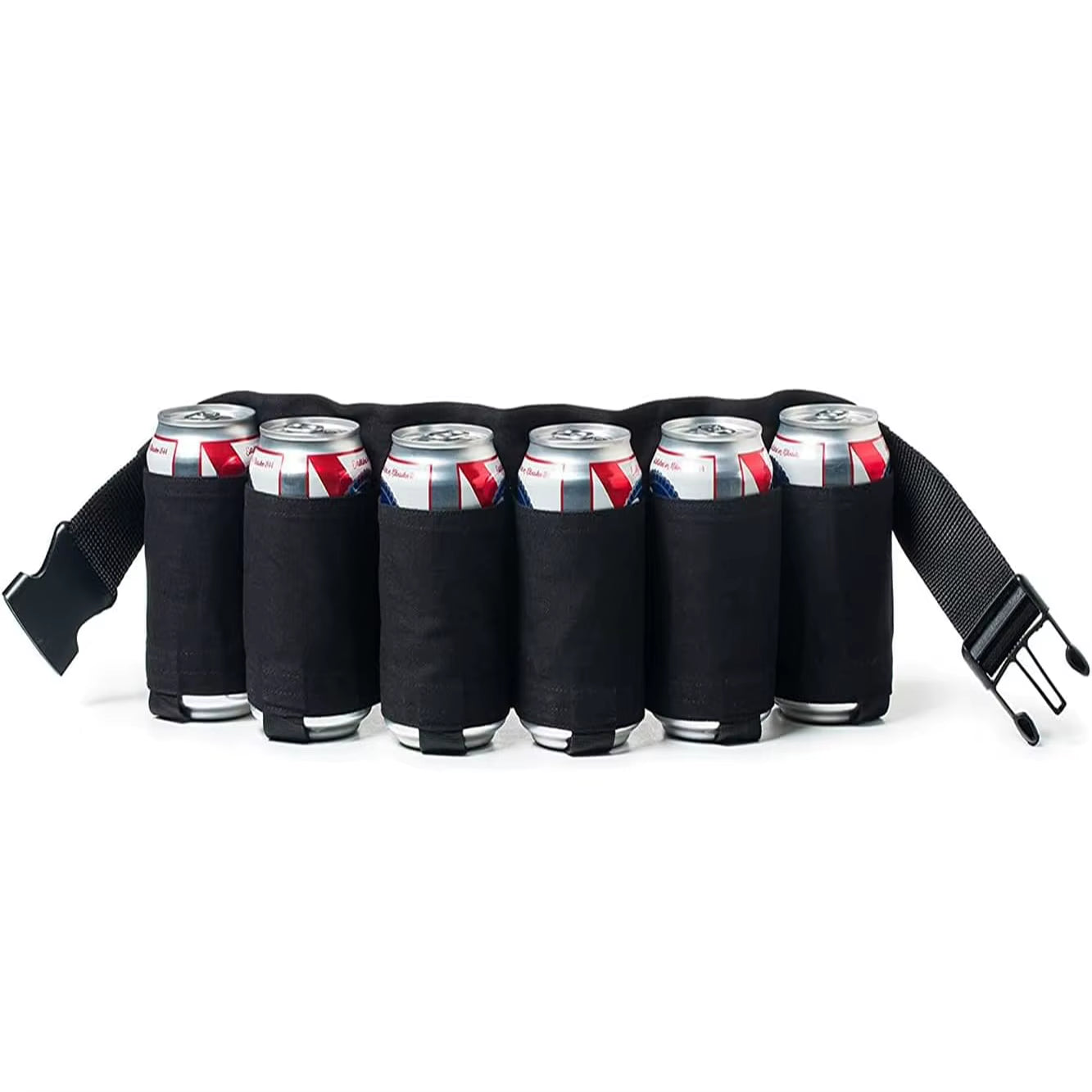 Beer Belt Holster, Beer Soda Bottle Holder Belts, Drink Can Holder, Adjustable Waist Pack Bag, Holds 6 Cans, Perfect for Parties