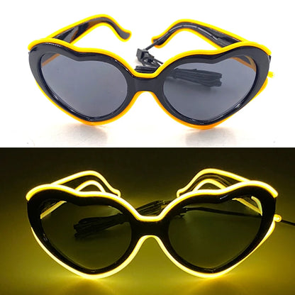 1PC Light up LED Glasses Glow Sunglasses EL Wire Neon Glasses Glow in the Dark Party Supplies Neon Party Favors for Kids Adults