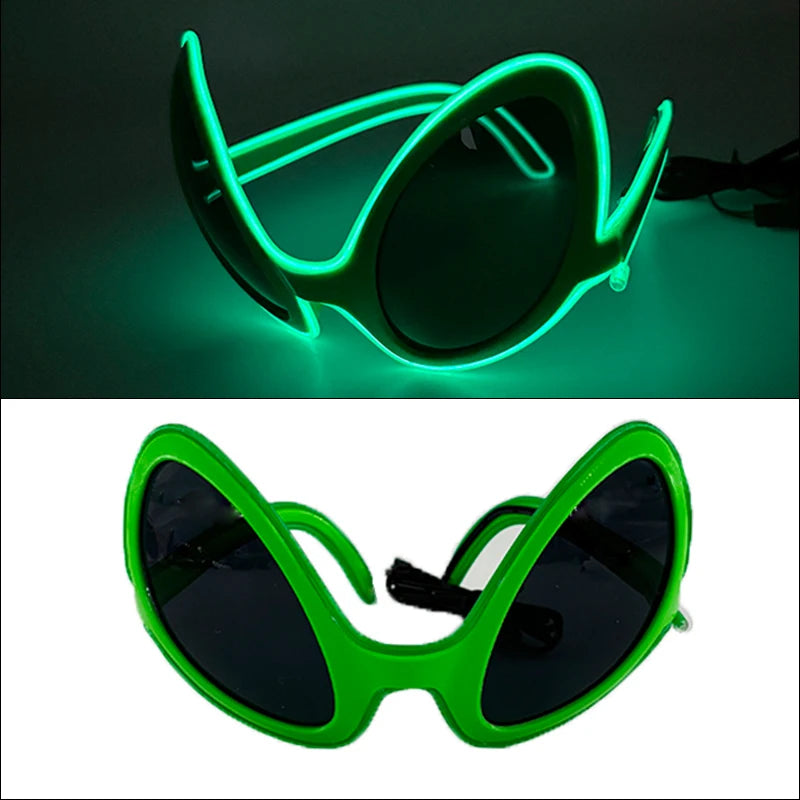 1PC Light up LED Glasses Glow Sunglasses EL Wire Neon Glasses Glow in the Dark Party Supplies Neon Party Favors for Kids Adults