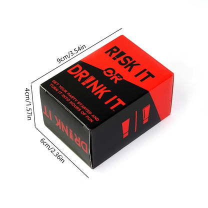 Risk It or Drink It Fun Party Game for College Card Game Drinking Game Pregame Night Hilarious Dares Challenges Questions Adults